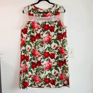 12pm by Mon Ami Size Large Polyester Floral Dress